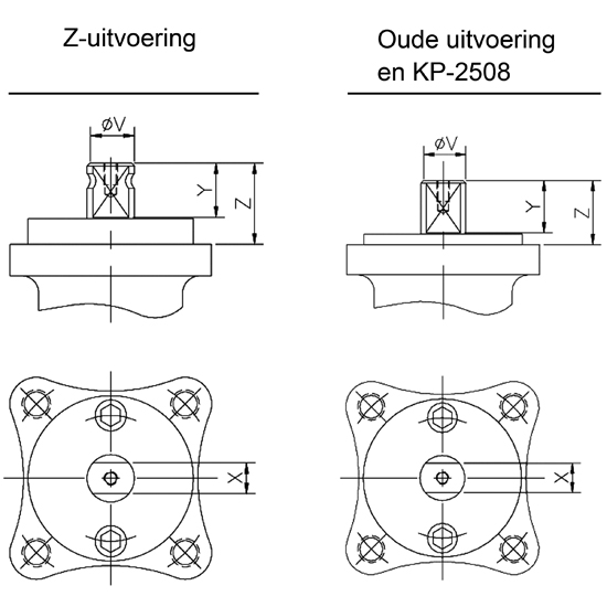 Stalen en RVS spindelverlenging&nbsp;&nbsp;|&nbsp;&nbsp;Gelagerd